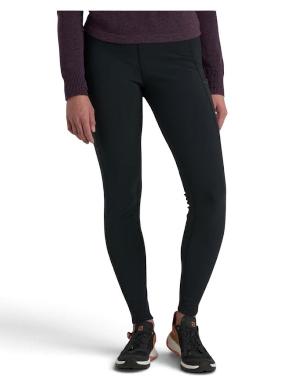Kuhl NWOT Frost Softshell Tight Lined Leggings Pockets Black Size 10 Regular